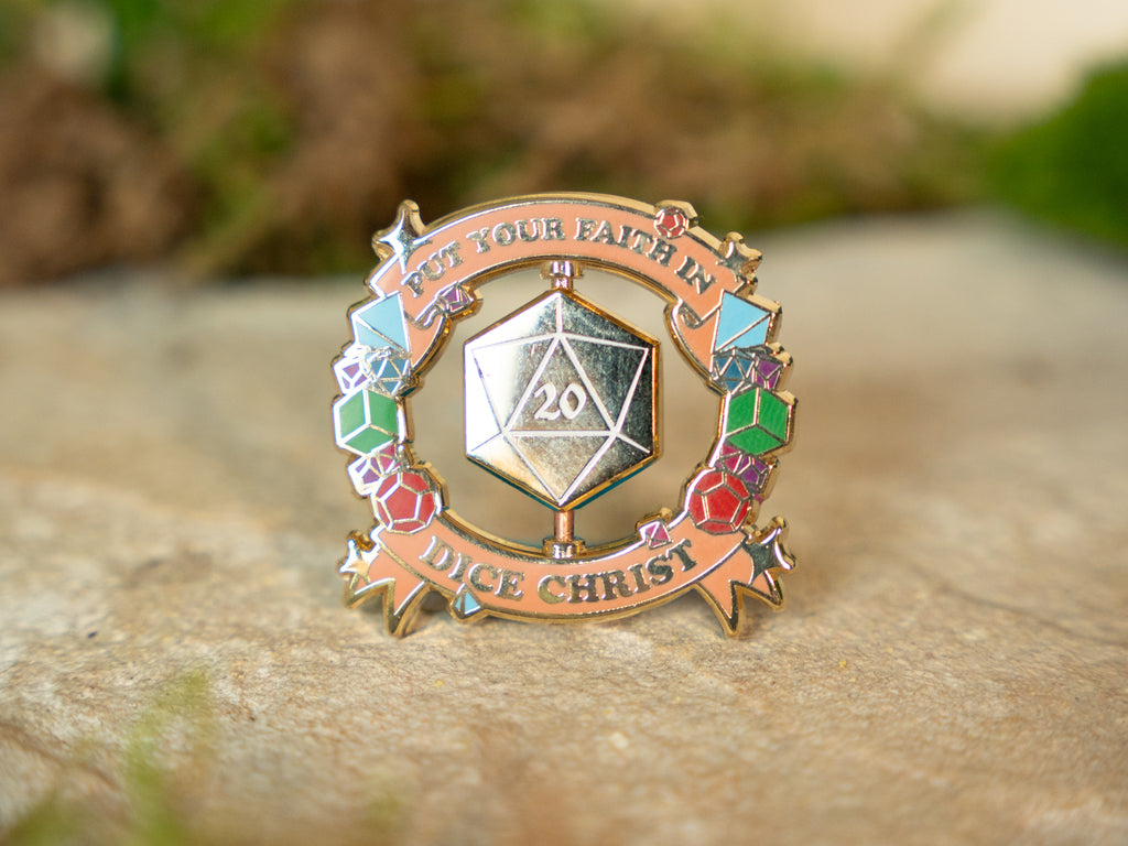 Dice Christ Pin