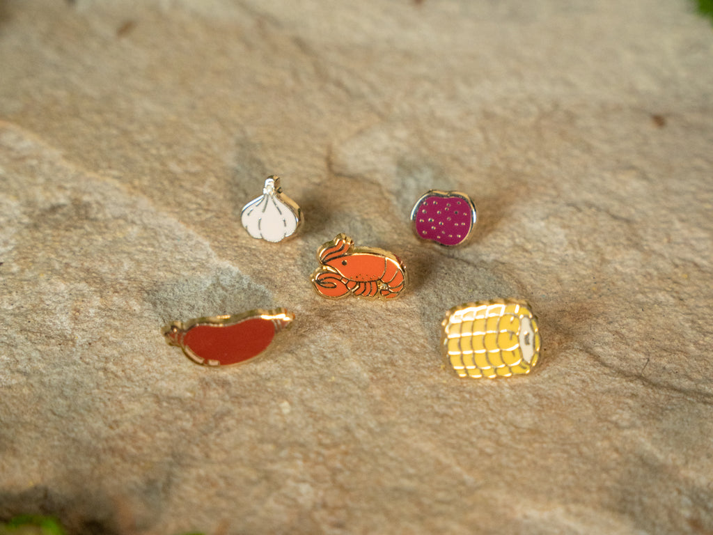Crawfish Boil Mini Pin Set