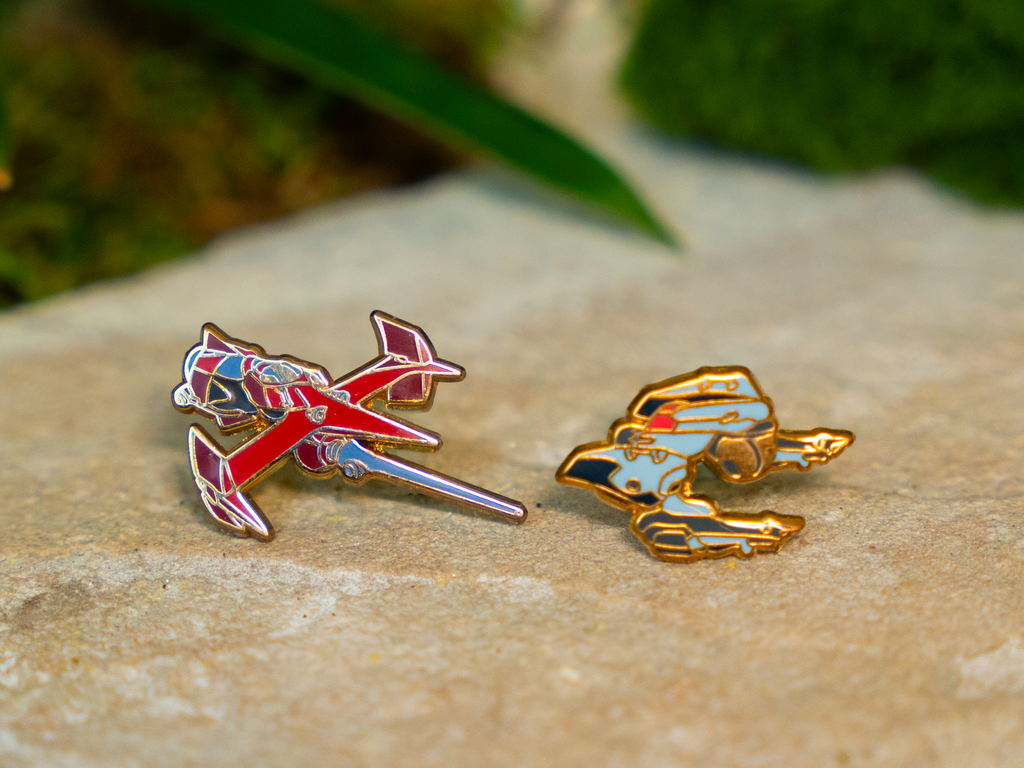 Swordfish & Red Tail Pin Set